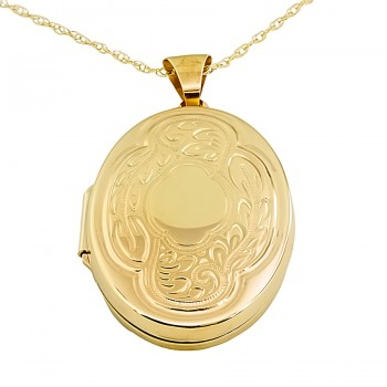 9ct gold 5.3g 18 inch Locket with chain